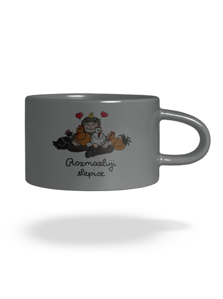 Rozmazluji slepice hrnek makronka Grey Macaron