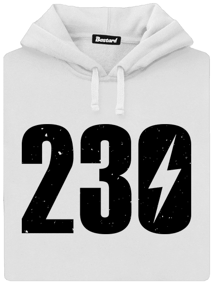 230 V dámská mikina klokanka White