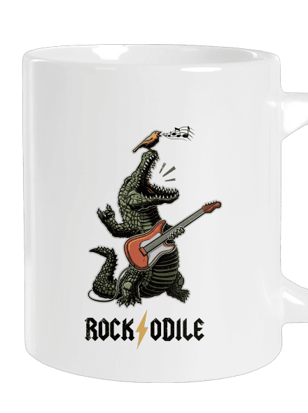 Rockodile velký hrnek White
