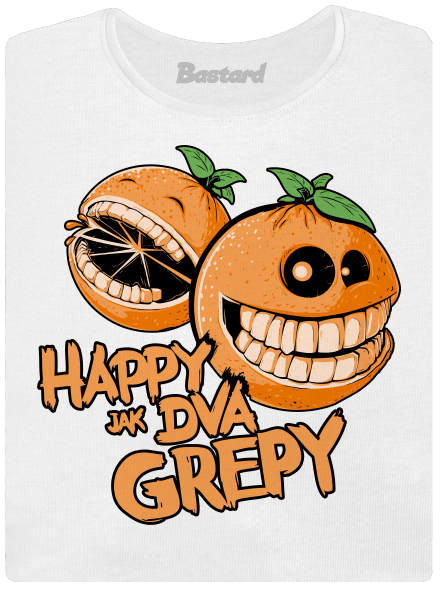 Happy grepy dámské tričko s lemem White
