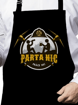 Parta hic zástěra Black