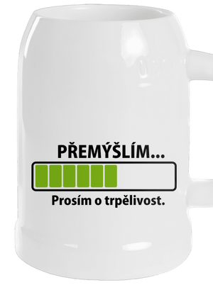 Přemýšlím půllitr White