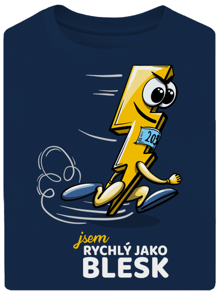 Rychlý jako blesk unisex tričko oversized Midnight Blue