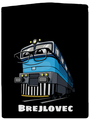 Brejlovec pánská mikina na zip Black