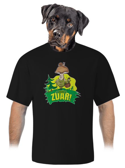 Houbaření zdar unisex tričko oversized Black