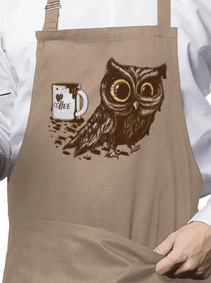 Sova na kofeinu zástěra Rope