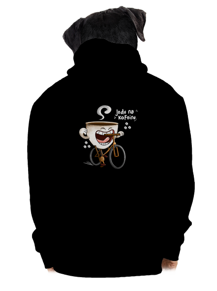 Jedu na kofeinu pánská mikina na zip Black