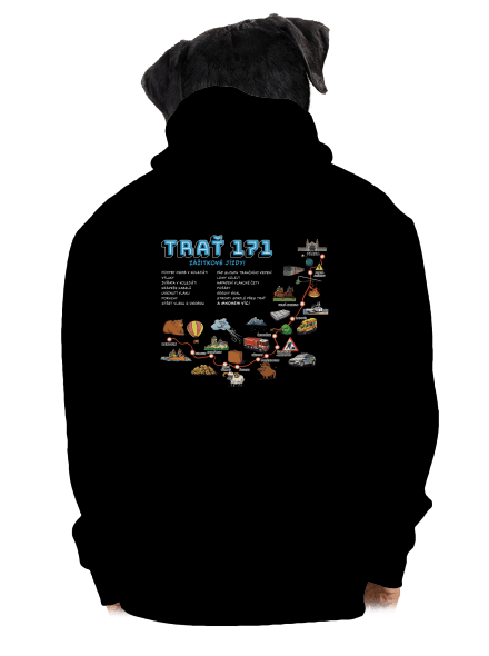 Trať 171 pánská mikina na zip Black