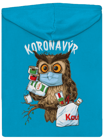 Koronavýr dámská mikina na zip Blue Atol