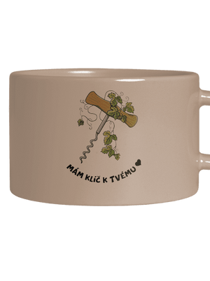 Otevři mé srdce hrnek makronka Brown Macaron