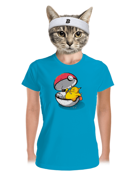 Konec pokémona dámské sportovní tričko Blue Atol