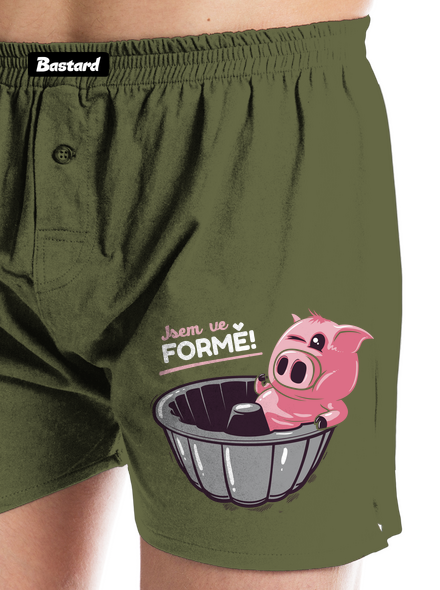Ve formě pánské trenky Khaki