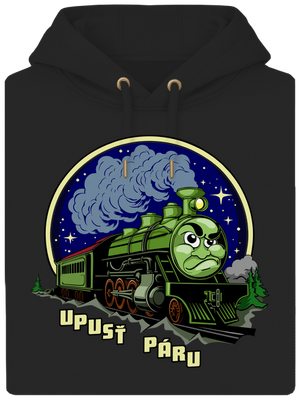 Upusť páru unisex mikina premium Dark Black