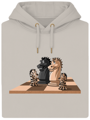 Šachová rodina unisex mikina premium Pastel Macchiato