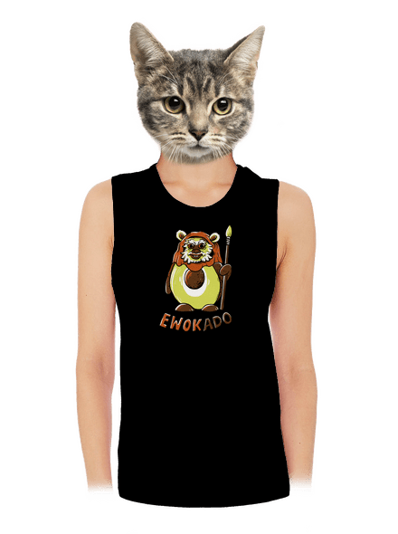 Ewokado dámské tílko volné Black