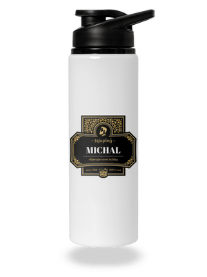 Alkoholová etiketa lahev na vodu White