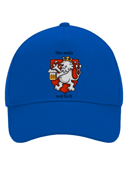 Kdo nepije, není Čech kšiltovka baseballka Bright Royal