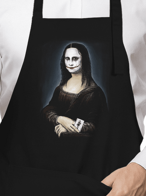 Mona Joker Lisa zástěra Black