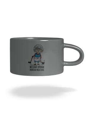 Neklidná bez kafe hrnek makronka Grey Macaron