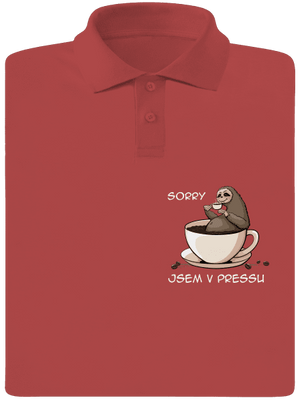 V pressu pánská polokošile Burgundy