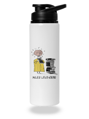 Miluji literaturu lahev na vodu White