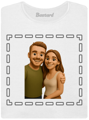 3D plastelína z vlastní fotky dámské tričko White