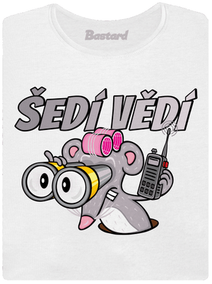 Šedí vědí - myš dámské tričko premium White