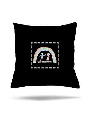 Dětské kresby - nahraj vlastní polštář Black