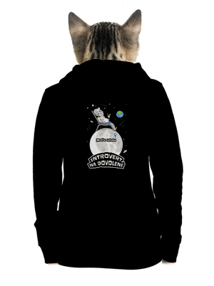 Introvert na dovolené dámská mikina na zip Black