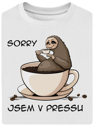 V pressu unisex tričko oversized White