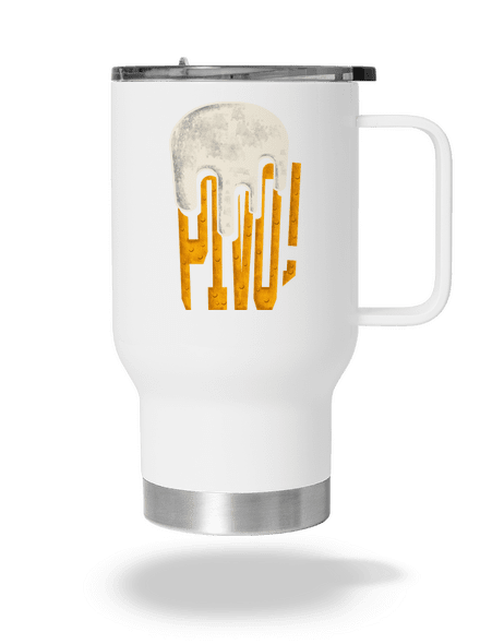 Nápis Pivo termohrnek White