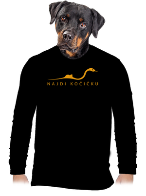 Najdi kočičku pánské dlouhý rukáv Black