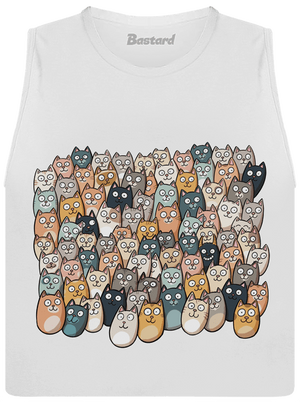 Najdi čerta dámské tílko volné White