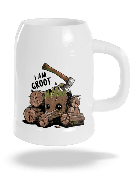 I Am Groot půllitr White