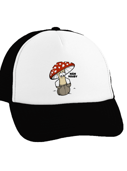 Mám houby kšiltovka truckerka Black cap