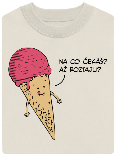 Zmrzlina unisex mikina bez kapuce Off White