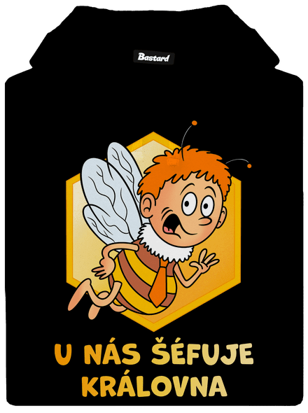 Včelí královna pánská mikina klokanka Black