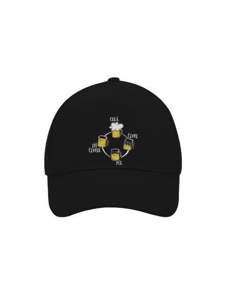 Pivní hodiny kšiltovka baseballka Black