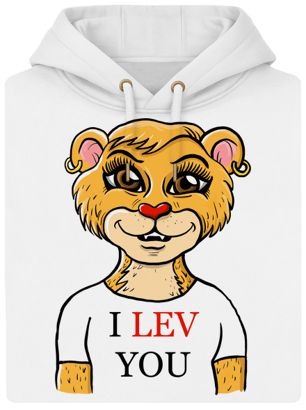 I lev you unisex mikina premium Snowwhite