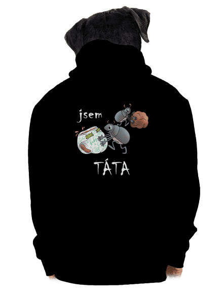 Jsem táta a máma pánská mikina na zip Black