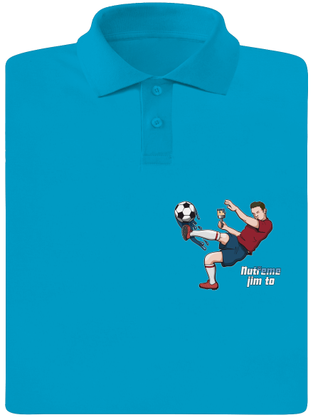 Natřeme jim to - Fotbal pánská polokošile Blue Atol