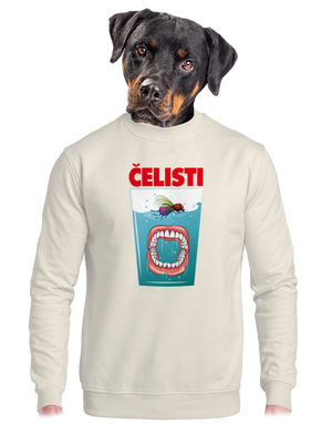 unisex mikina bez kapuce