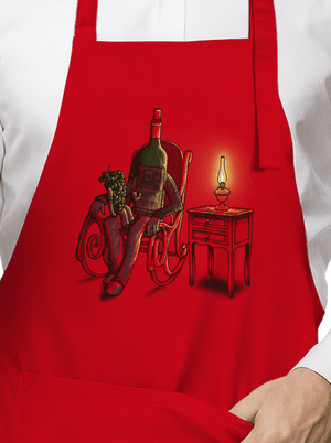 Dědo, vyprávěj zástěra Red