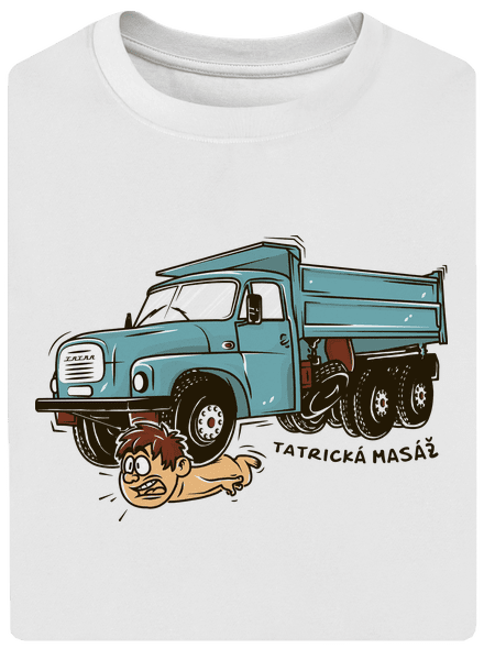 Tatrická masáž unisex tričko oversized White