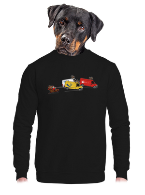 unisex mikina bez kapuce