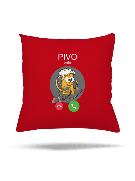 Pivo volá polštář Red