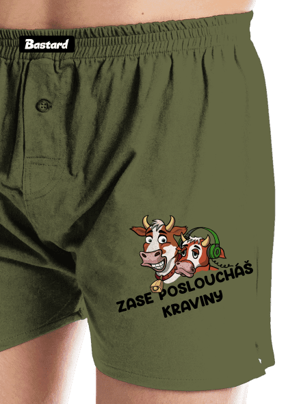 Posloucháš kraviny pánské trenky Khaki