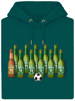 Fotbalová jedenáctka unisex mikina premium Emerald Green