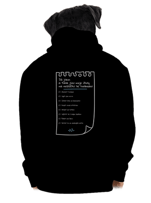To do list na rozlučku se svobodou a fix pánská mikina na zip Black