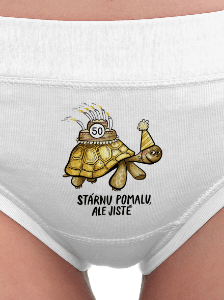 Stárnu pomalu dámské kalhotky White